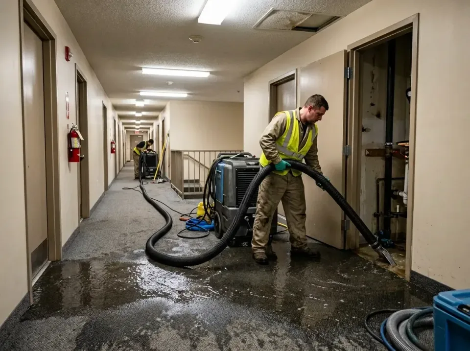 multi-unit-apartment-hallway-f-005 — frequently asked questions, Emergency Burst Pipe Water Extraction & Removal in Eagle Cr…